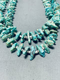 Native American Traditional Vintage Santo Domingo Royston Turquoise Sterling Silver Necklace-Nativo Arts