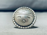 Rare Detailed Sunface Vintage Native American Navajo Sterling Silver Ring-Nativo Arts