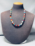 Tommy Rose Singer Native American Navajo Turquoise Coral Lapis Sterling Silver Necklace-Nativo Arts