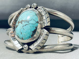 Sparkling Vintage Native American Navajo Red Mountain Turquoise Sterling Silver Bracelet-Nativo Arts