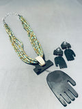 Hands Of Turquoise!! Vintage Santo Domingo Turquoise Sterling Silver Necklace-Nativo Arts