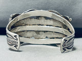 Early 1900's Vintage Native American Navajo Carico Lake Turquoise Sterling Silver Bracelet-Nativo Arts