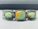 Unique Vintage Native American Navajo Royston Turquoise Sterling Silver Bracelet-Nativo Arts