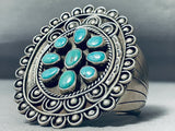 Important Vintage Tohono Turquoise Sterling Silver Bracelet-Nativo Arts