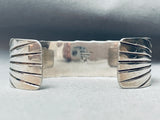 Detailed Vintage Native American Navajo Bead Inlay Sterling Silver Bracelet-Nativo Arts