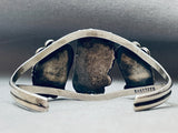 Important Gilbert Turquoise Vintage Native American Navajo Sterling Silver Bracelet Old-Nativo Arts
