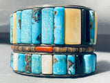 7 Inch Wrist Vintage Native American Navajo Morenci Turquoise Sterling Silver Bracelet-Nativo Arts