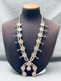 Womens Vintage Native American Navajo Coin Sterling Silver Squash Blossom Necklace-Nativo Arts