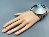 Rare Dry Creek Turquoise Vintage Native American Navajo Sterling Silver Bracelet-Nativo Arts