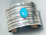 Linda Johnson Tremendous Sleeping Beauty Turquoise Sterling Silver Bracelet-Nativo Arts
