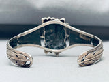 Highly Detailed Vintage Native American Navajo Chief Sterling Silver Flank Bracelet-Nativo Arts