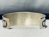 The Woman And The Wolf Vintage Native American Navajo Sterling Silver Bracelet Cuff-Nativo Arts