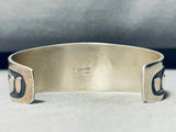 The Woman And The Wolf Vintage Native American Navajo Sterling Silver Bracelet Cuff-Nativo Arts
