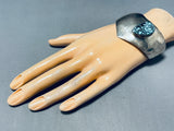 Indian Mountain Turquoise Rare Vintage Navajo Sterling Silver Bracelet-Nativo Arts