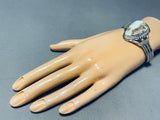 Noteworthy Native American Navajo Dry Creek Turquoise Sterling Silver Signed Bracelet-Nativo Arts