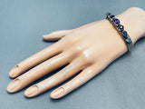 Important Ron Willie Vintage Native American Navajo Amethyst Tpoaz Sterling Silver Bracelet-Nativo Arts
