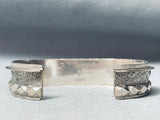 6 Inch Wrist Vintage Native American Navajo Turquoise Inlay Sterling Silver Bracelet-Nativo Arts