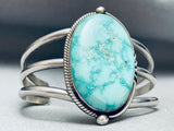 Mind Blowing Carico Lake Turquoise Vintage Native American Navajo Sterling Silver Bracelet-Nativo Arts