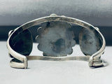 Rare Gilbert Turquoise! Old Deposit Vintage Native American Navajo Sterling Silver Bracelet-Nativo Arts
