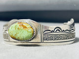 Incredible Vintage Native American Navajo Green Turquoise Sterling Silver Bracelet-Nativo Arts