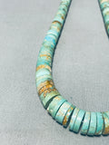 Sophisticated Vintage Santo Domingo Green Turquoise Sterling Silver Necklace-Nativo Arts