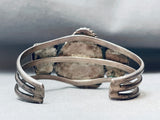 Rare Vintage Native American Navajo Triangle Royston Turquoise Sterling Silver Bracelet-Nativo Arts