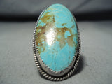 Dazzling Vintage Native American Navajo 8 Turquoise Sterling Silver Ring-Nativo Arts