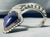Bill Kirkham Very Rare Vintage Native American Navajo Charoite Sterling Silver Bracelet-Nativo Arts