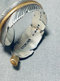 Eye Catching Vintage Native American Navajo Sterling Silver Feather Ring-Nativo Arts