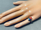 Amazing Vintage Native American Zuni Spiny Oyster Sterling Silver Ring-Nativo Arts
