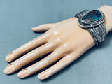 Rare Red Mountain Turquoise Vintage Native American Navajo Sterling Silver Bracelet-Nativo Arts
