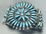 One Of The Oldest Vintage Native American Zuni Turquoise Sterling Silver Bracelet-Nativo Arts