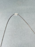 Important Mike Kirk Vintage Native American Navajo Lapis Sterling Silver Necklace-Nativo Arts