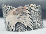 Huge Heavy Rita Touchine Sterling Silver Eagle Bracelet-Nativo Arts