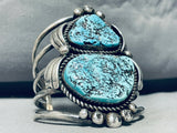 108 Grams Monster Vintage Native American Navajo Turquoise Sterling Silver Bracelet-Nativo Arts