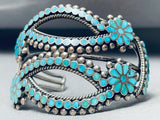 One Of The Best Vintage Native American Zuni Turquoise Sterling Silver Bracelet-Nativo Arts