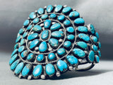 Museum Quality Vintage Native American Navajo Mid Century Turquoise Sterling Silver Bracelet