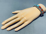 Wonderful Vintage Native American Zuni Morenci Turquoise Sterling Silver Signed Bracelet-Nativo Arts