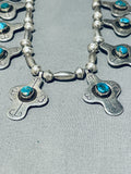 Dropdead Gorgeous Vintage Native American Navajo Cross Turquoise Sterling Silver Necklace-Nativo Arts