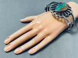 Magnificent 87 Grams Native American Navajo Royston Turquoise Sterling Silver Bracelet-Nativo Arts