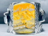 131 Grams Yellow Jasper Huge San Felipe Sterling Silver Bracelet-Nativo Arts