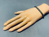 One Of The Most Unique Bead Vintage Native American Navajo Sterling Silver Bead Bracelet-Nativo Arts
