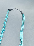 One Of The Finest Vintage Native American Navajo Turquoise Heishi Sterling Silver Necklace Old-Nativo Arts