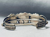 Rare Domed Spiderweb Turquoise Vintage Native American Navajo Sterling Silver Bracelet-Nativo Arts