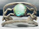 River Of Green Turquoise Vintage Native American Navajo Sterling Silver Bracelet-Nativo Arts