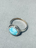 Sky Blue Turquoise Vintage Native American Navajo Sterling Silver Ring-Nativo Arts