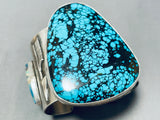 152 Gram Intense Spiderweb Turquoise Native American Navajo Sterling Silver Bracelet-Nativo Arts