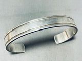 Magnificent Vintage Native American Navajo Sterling Silver Signed Bracelet-Nativo Arts