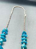 145 Grams Heavy Turquoise Nugget Vintage Native American Navajo Heishi Necklace Old-Nativo Arts
