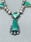 One Of The Best Ever Vintage Native American Navajo Cerrillos Turquoise Sterling Silver Necklace-Nativo Arts